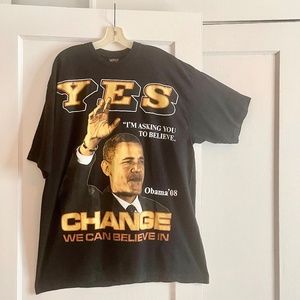 2008 OBAMA T-Shirt CHANGE WE CAN BELIEVE IN - size 2XL
